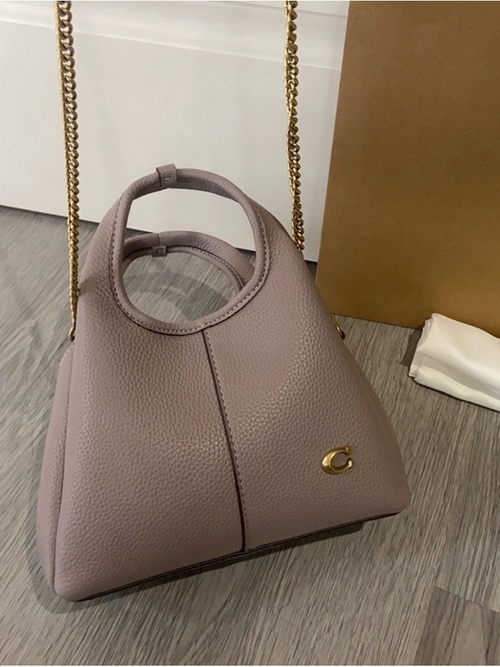 Coach Handbags - Coach Grey Lana Mini Bucket Bag Leather Crossbody